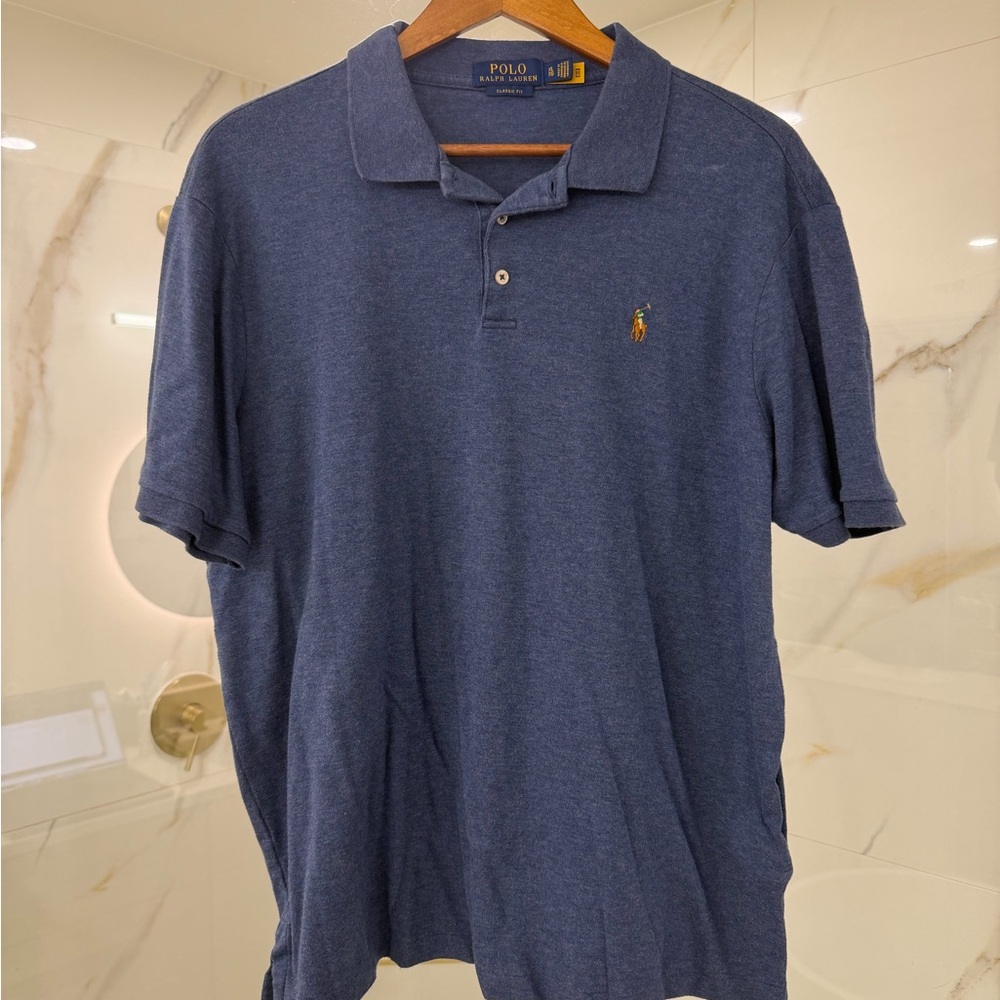 Polo Ralph Lauren Classic Fit Blue Polo Shirt Men’s XL Embroidered Pony